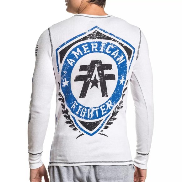 AMERICAN FIGHTER PRESCOTT STUDIO Men's T-Shirt L/S - Picture 1 of 7
